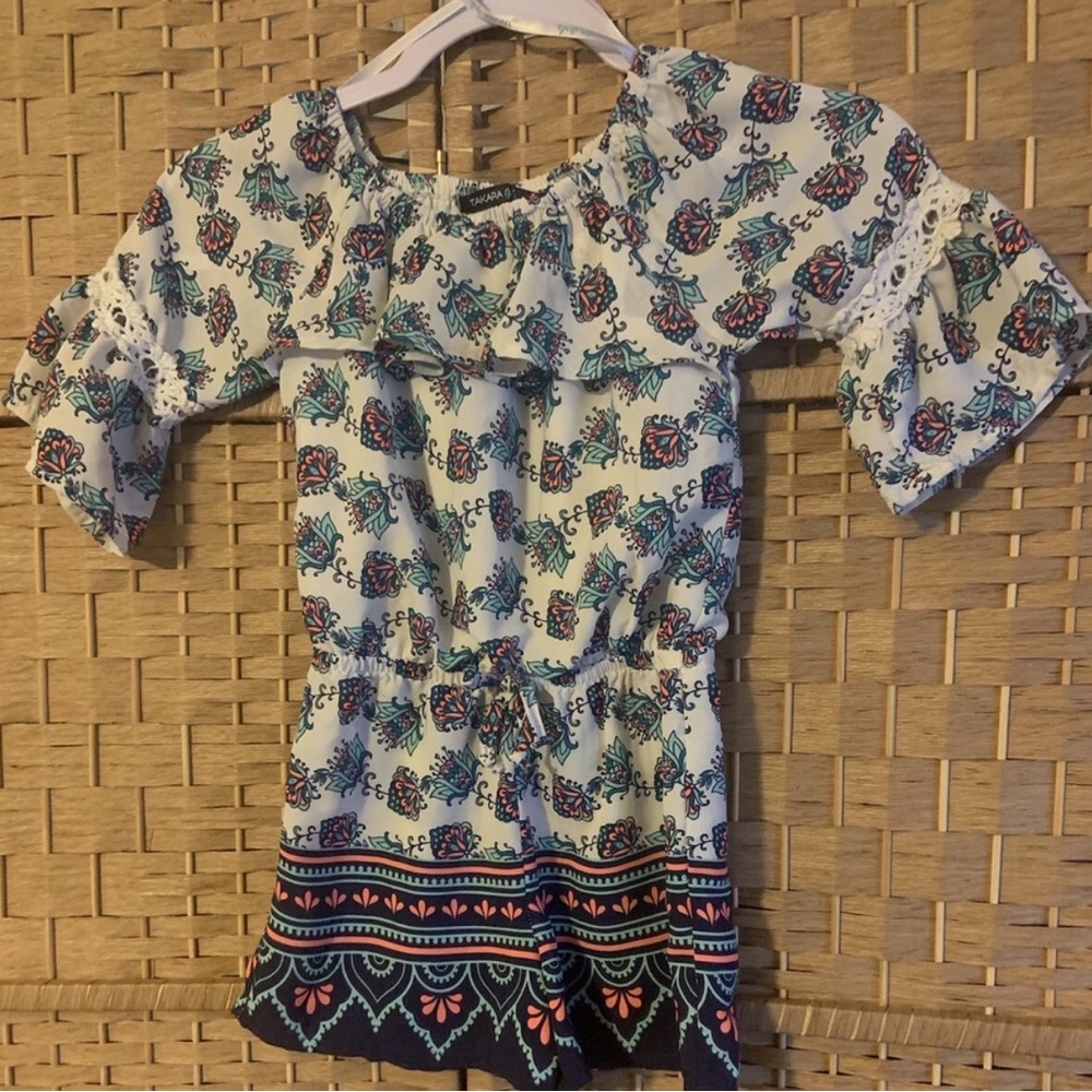 Takara Kids Dressy Floral Romper